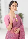 Nari Taarif Latest Fancy Heavy Resham Coding With Embroidesy Work With Zarkan Stone Designer Net Saree Collection